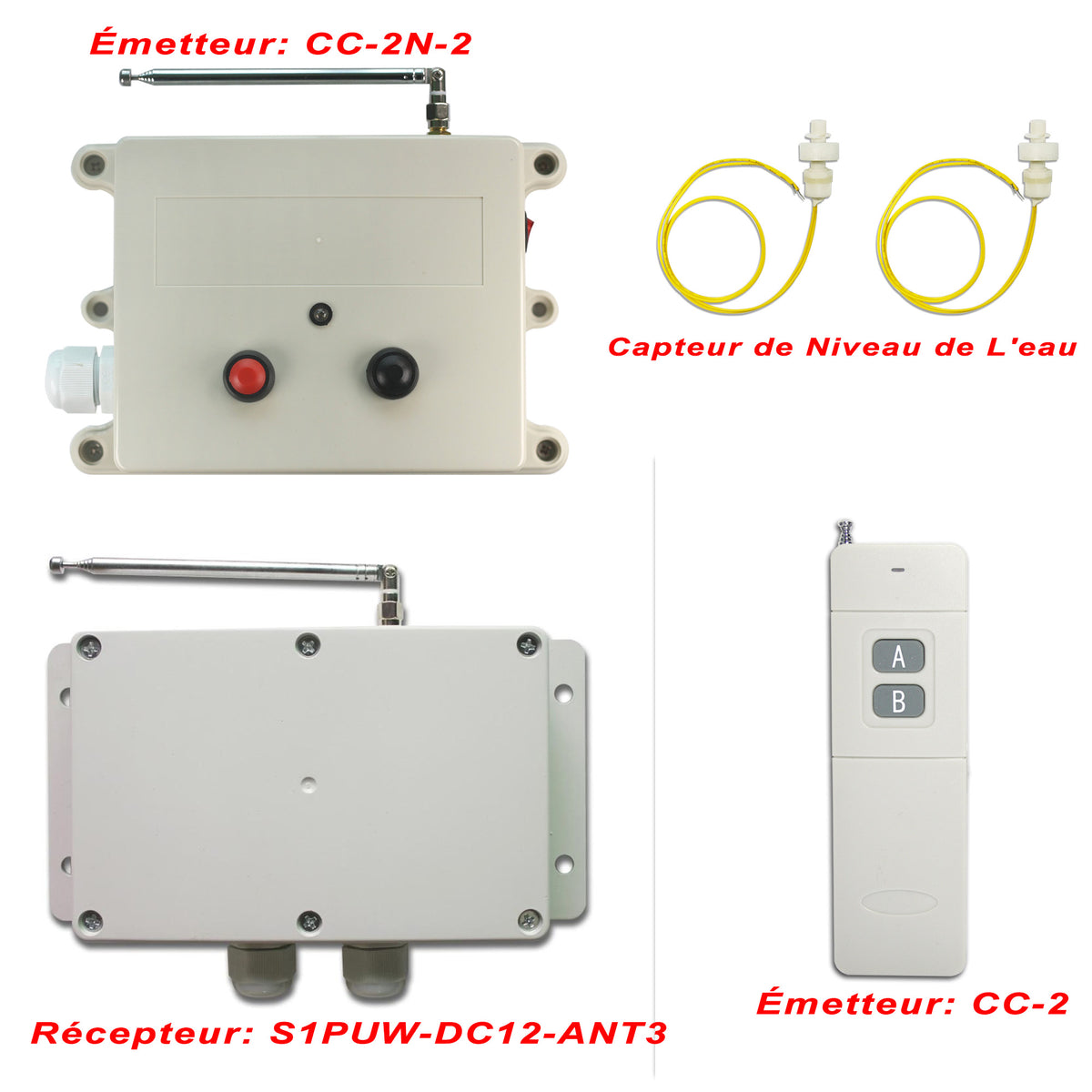 5000M Kit Interrupteur Télécommande Sans Fil avec 12 Sorties Relais Sec