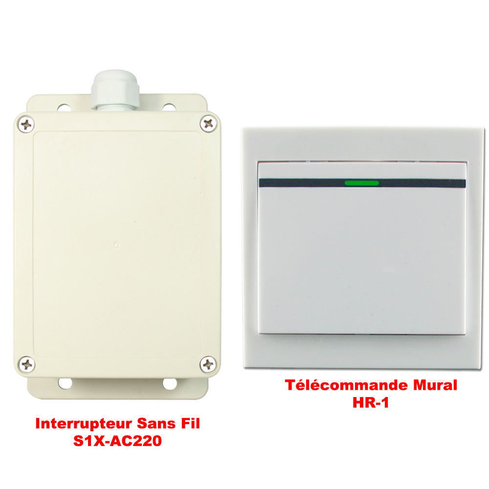Kit Interrupteur Sans Fil Avec Télécommande Radio Pour Lampe ou Pompe – Interrupteur  Télécommande Sans Fil