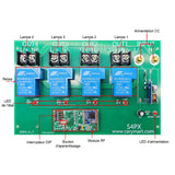 5 Km Kit Interrupteur Télécommande Sans Fil 4 Voies 30A Sorties CC (Modèle: 0020671)