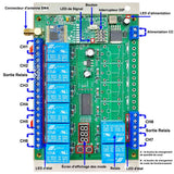 8 Voies CC Kit Interrupteur Relais Sans Fil avec Télécommande 5 km (Modèle: 0020055)