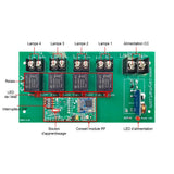 Kit Interrupteur Télécommande Sans Fil CC 8~80V 4 Voies 10A (Modèle: 0020224)