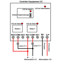 2 Km 2 Canaux 220V 10A Interrupteur Sans Fil avec Télécommande (Modèle: 0020471)