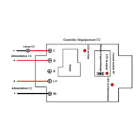 2 Km Interrupteur Relais Sans Fil 1 Voie CC 30A avec Télécommande (Modèle: 0020303)