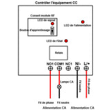 1 Canal 220V Kit Interrupteur Relais Sans Fil avec Télécommande (Modèle: 0020332)