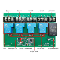 220V Kit Interrupteur Télécommande Sans Fil 4 Voies 30A Sorties Relais (Modèle: 0020111)