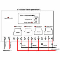 30A Interrupteur Relais Sans Fil 4 Canaux 220V Récepteur Radio (Modèle: 0020109)