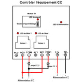 2 Voies CC 30A Kit Interrupteur Relais Télécommande Sans Fil 2Km (Modèle: 0020339)