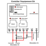 230V Interrupteur Sans Fil 2 Voies 30A Sorties Relais Récepteur 5 Km (Modèle: 0020103)