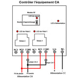 CC 8~80V Interrupteur Sans Fil 2 Voies Sorties Relais 30A Récepteur (Modèle: 0020338)