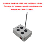 5 Km Kit Interrupteur Télécommande Sans Fil 230V 30A Sortie CA 4 Voies (Modèle : 0020673)