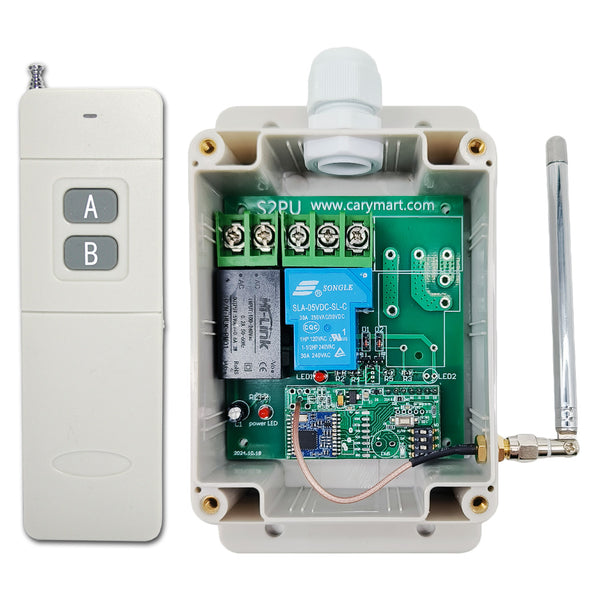 5 Km 230V Kit Interrupteur Télécommande Sans Fil 1 Voie 30A Relais (Modèle: 0020093)