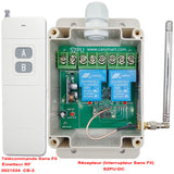 2 Voies CC 30A Kit Interrupteur Relais Télécommande Sans Fil 2Km (Modèle: 0020339)