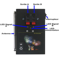 2 voies dispositif d'allumage feux d'artifice télécommande sans fil